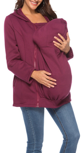 Sudadera De Maternidad Kangaroo Mom, Bolsa De Guardería Zm