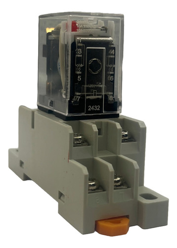 Relevador Zj13f-2pl 120vac 10a, 8 Pines Dpdt Ry2 Con Base