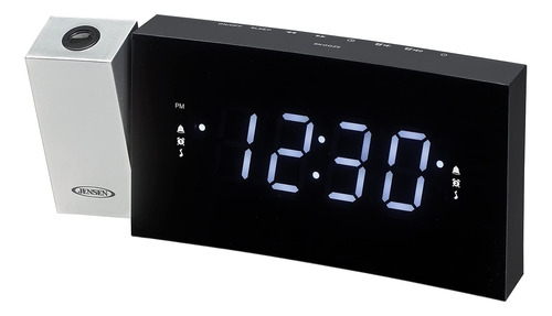 Jensen Jcr-238bb Reloj Despertador Radio Fm Carga Y Proyecci