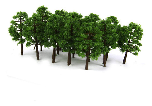 Conjunto De 80 Paisaje Modelo Árbol Tren Ferrocarril Calle