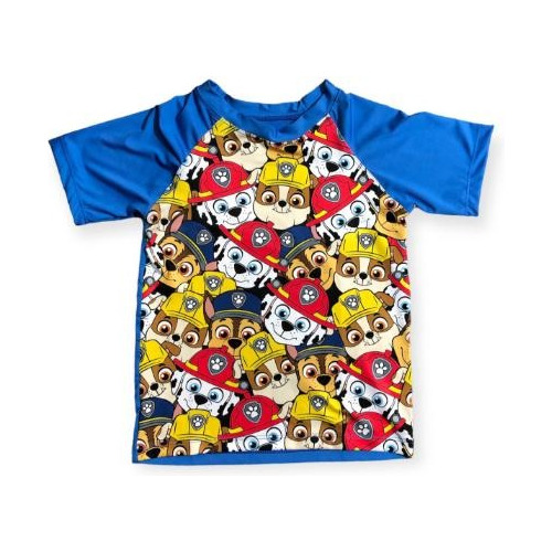 Remera Manga Corta Filtro Protector Rayos Uv Paw Patrulla