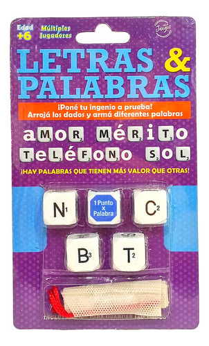 Juego De Dados Didactico Letras Y Palabras Solo Juegos 