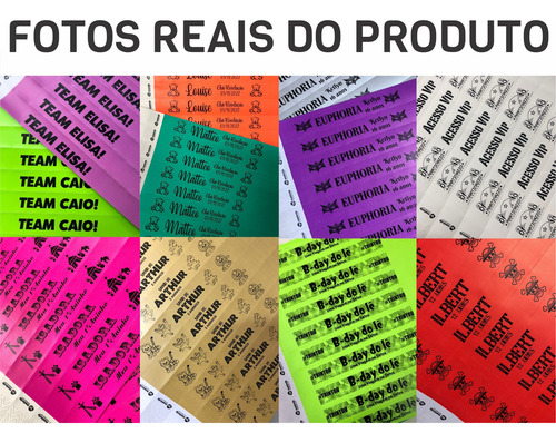 Kit 4500 Pulseiras De Identificação Festa Personaliz. Tyvek