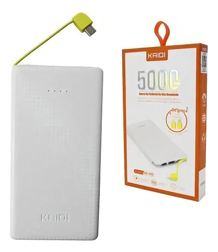 Power Bank Carregador Portátil Kaidi 5000 Mah Slim Kd-952