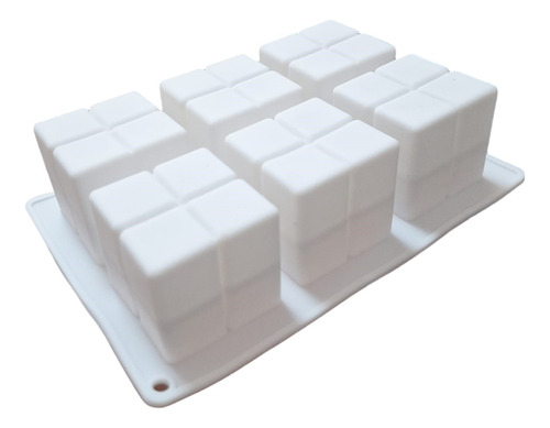 Molde Silicona Para Vela Mini Cubo X6 Cavidades Artesania