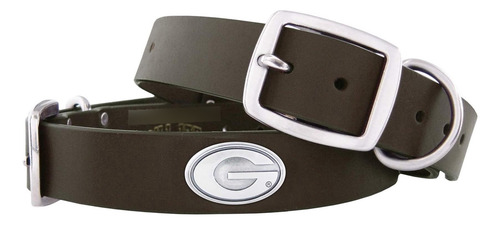 Zep-pro Georgia Bulldogs Collar De Perro Concho De Cuero Xl
