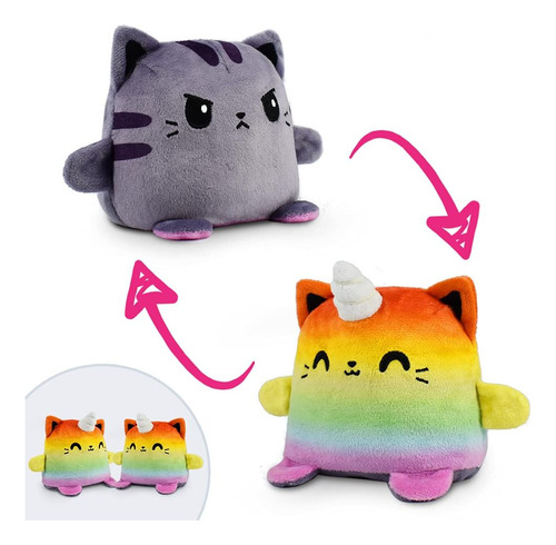 Teeturtle | Plushmates | Cat Kittencorn | Rainbow Gray | Fel