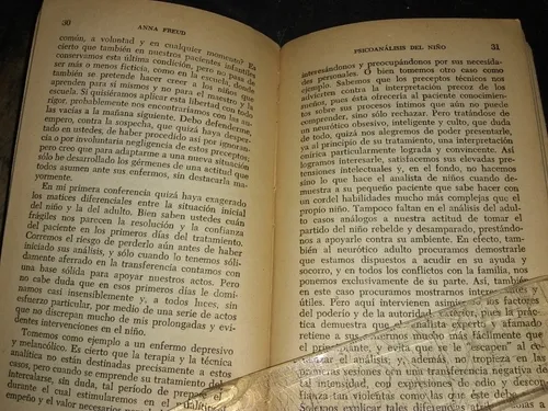 Psicoanalisis Del Niño . Anna Freud (1977/115 Pág ). (Usado)