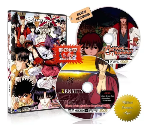 Dvd Samurai X Rurouni Kenshin Dublado + Filme + Ovas