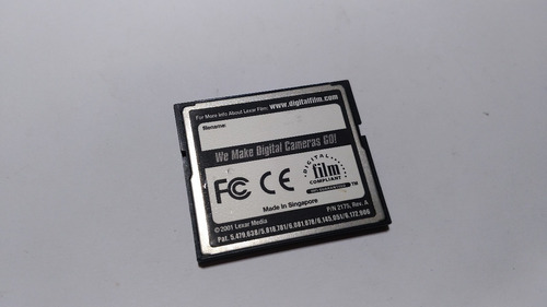 Imagem 2 de 2 de Cartão De Memoria Compact Flash Lexar Media 64mb