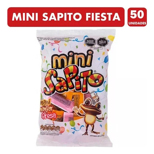 Chocolate Mini Sapito Fiesta Surtidos 50 Unidades