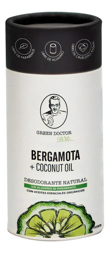 Desodorante en barra Green Doctor Con Aceite De Coco Y Bergamota