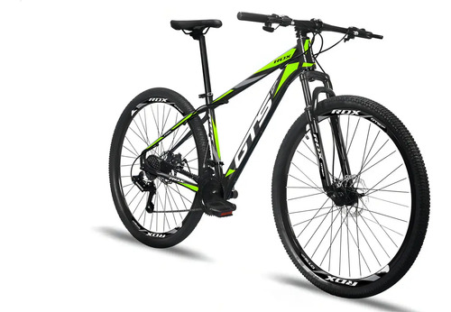 Bicicleta Aro 29 Gts Alumínio Rdx 24v Freio A Disco Cor Preto/verde Tamanho Do Quadro 21