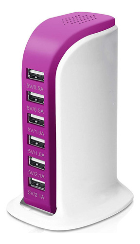 Cargador De Pared Usb De 6 Puertos, Estacin De Carga Rpida 2