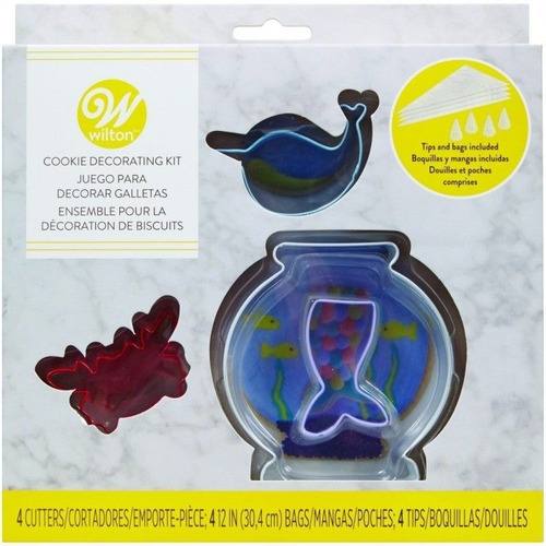 Imagen 2 de 4 de Kit Deco Galletitas Picos Cortantes Mangas Sirenita Wilton