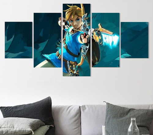 5 Cuadros Canvas Zelda Breath Of The Wild Nintendo Gaming