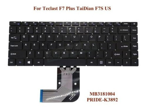 Teclado Laptop Us Teclast F7 Plus