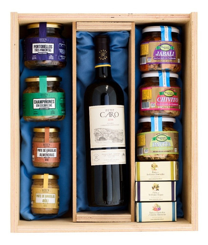 Caja  De Vinos Petit Caro Gourmet - Regalos - Cumpleaños