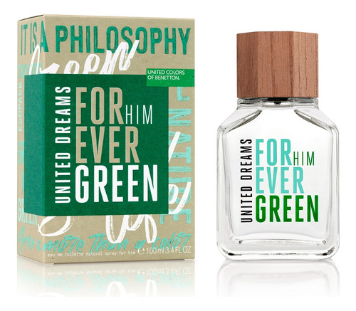 Perfume Benetton Ud Forever Green Para Hombre 100 Ml Edt