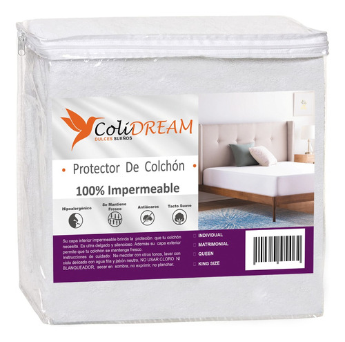 Protector De Cuna 100% Impermeable 130x70 Colchón Cama Bebe