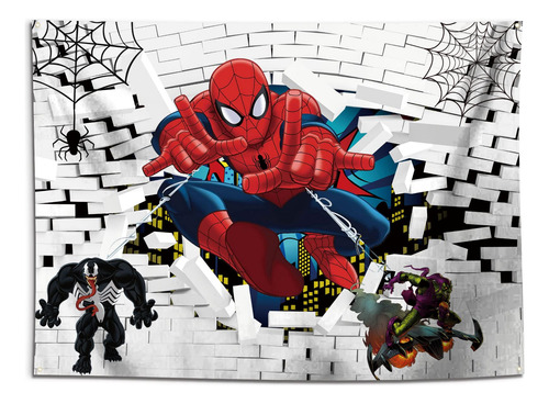 Psxf Tapiz Spiderman Superheroe Paisaje Urbano Araña Arte 4