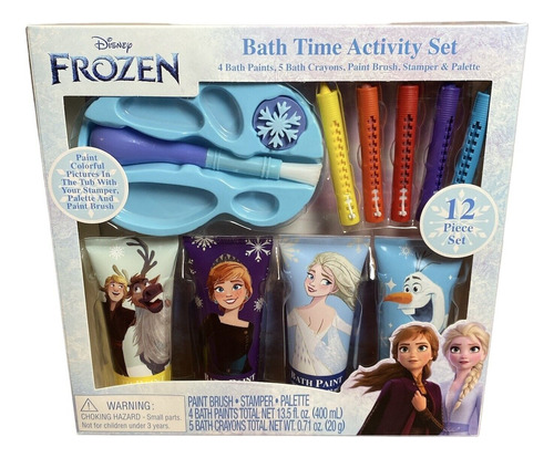 Frozen Juego Para La Hora Del Baño Pinturas Crayones Pincel