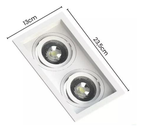 Kit 5 Spot Embutir Par20 Duplo Recuado + Lâmpada 6w Save