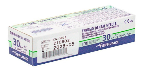 Aguja Dental Carpule 30g X 22mm. (corta) Caja 100 Unid.