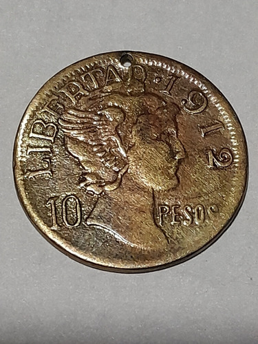 Pseudo Moneda Token 10 Pesos Mexicanos Mexico 1912