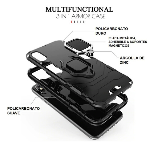 Funda Uso Rudo Magnético Para Oppo A38 + Mica