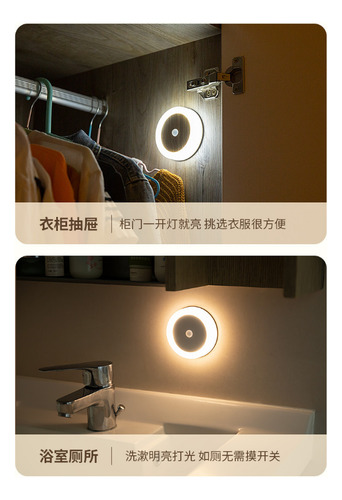 Luz Con Sensor De Luz, Carga Usb, Sensor De Cuerpo Humano