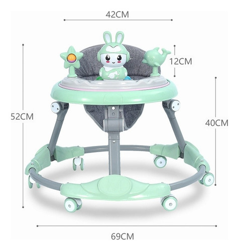 Andador Bebe Con Manija De Empuje Musica Sonido Felcraft