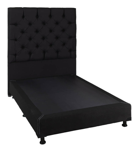 Cabecera Queen Size Dicasa Capri + Box Negro Belu