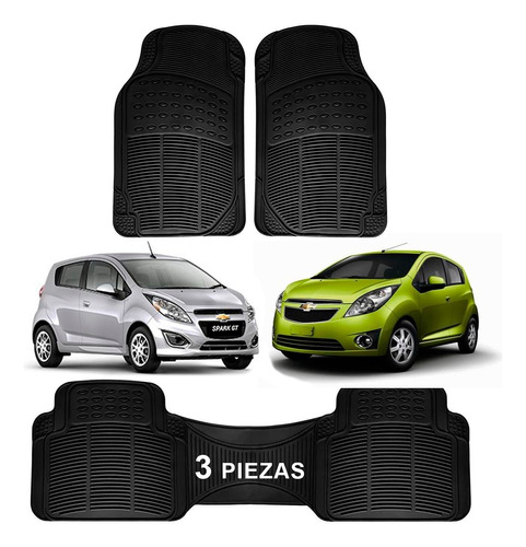 Tapete 3 Piezas Uso Rudo Chevrolet Spark Plástico Resistente