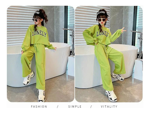 Conjunto De Pantalones Acampanados De Estilo Coreano Para Ni