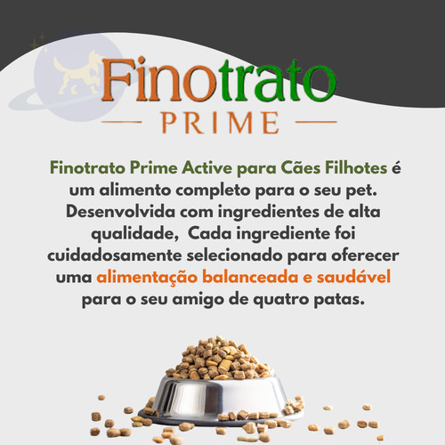 Ração Finotrato Cães Filhotes Pit Bull Active 15 Kg Completa