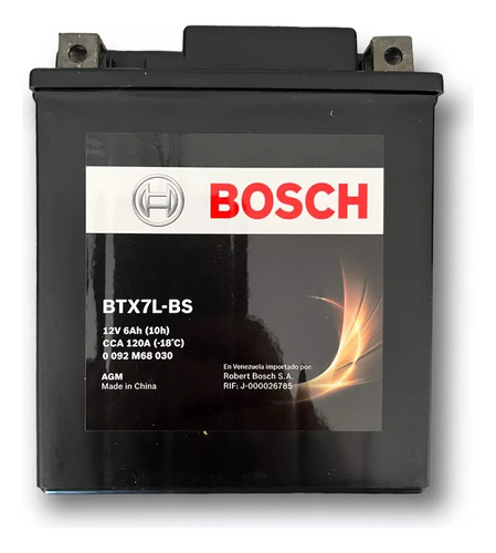 Bateria Bosch Yamaha Ybr 125 Ybr 125z Fz25 Btx7l Ytx7l