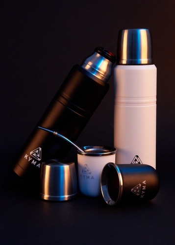 Imagen 9 de 10 de Mate Kyma Negro Acero Inoxidable Térmico - Incluye Bombilla