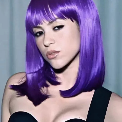Peluca Morada Cosplay Concierto Shakira Las De Laintuición Y