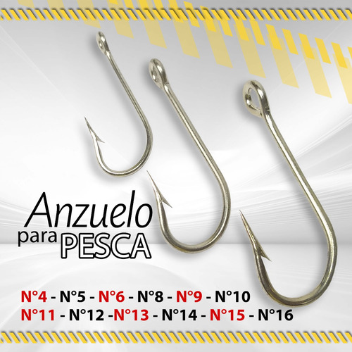  Anzuelo Para Pesca / Desde N°4 Hasta N°16