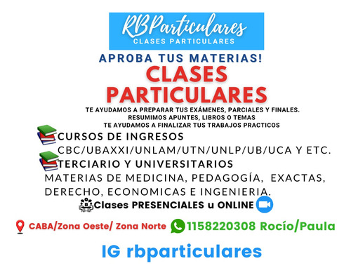 Clases Particulares Desde Secundaria Hasta Universitario