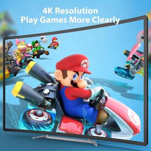 Imagen 5 de 6 de Adaptador Hub Video Para Nintendo Switch 4k 60hz Usb C Hdmi