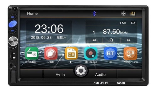 Autoestereo Hd Touch 7  Mirrorlink Camara Reversa Bluetooth