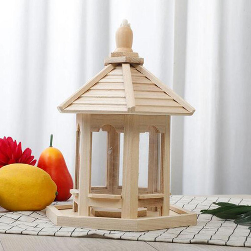 3 Piezas De Colgante Gazebo Comedero Para Pájaros Jardín