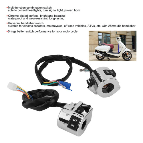 Botón De Control Del Interruptor Del Manillar De La Motocicl