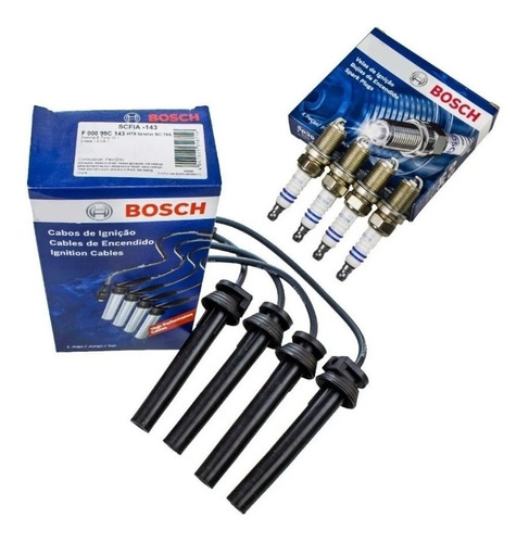 Cables Y Bujías P/fiat Palió Siena Etorq 1.6 16v 2017- Bosch