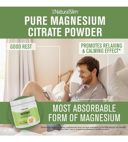 Natural Slim Magnesium Citrate 8 Oz. Entrega Inmediata