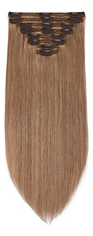 Doble Weft 100% Remy Humana Cabello Extensiones Clip 3m5jb