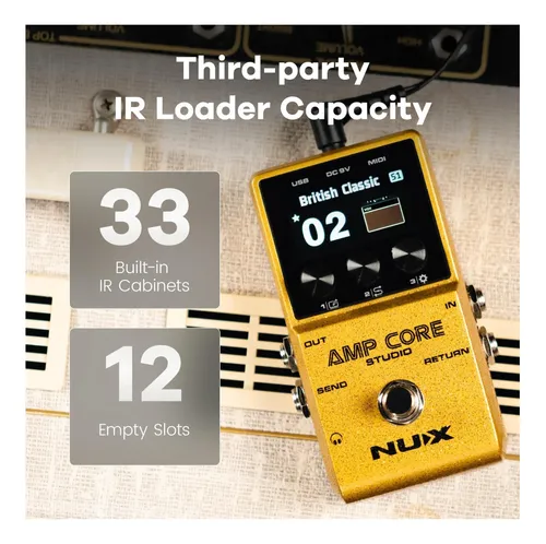 Pedal De Efeitos Nux Amp Core Studio Com Gabinete Ir | Frete grátis