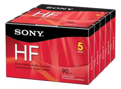 Sony 5c90hfr Grabadoras De Casete Hf De 90 Minutos De 5 Lad.